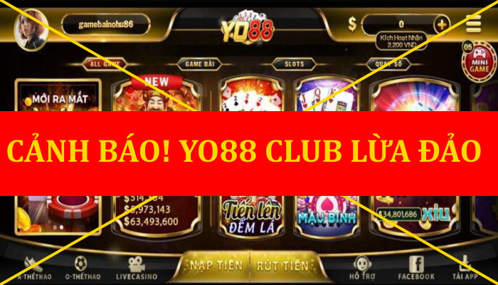 Yo88 Club lừa đảo